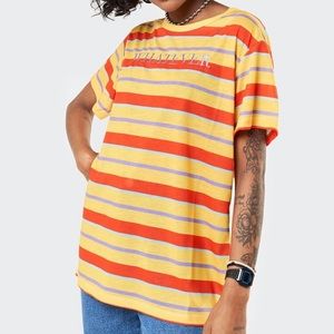 Minga London Striped “whatever” shirt